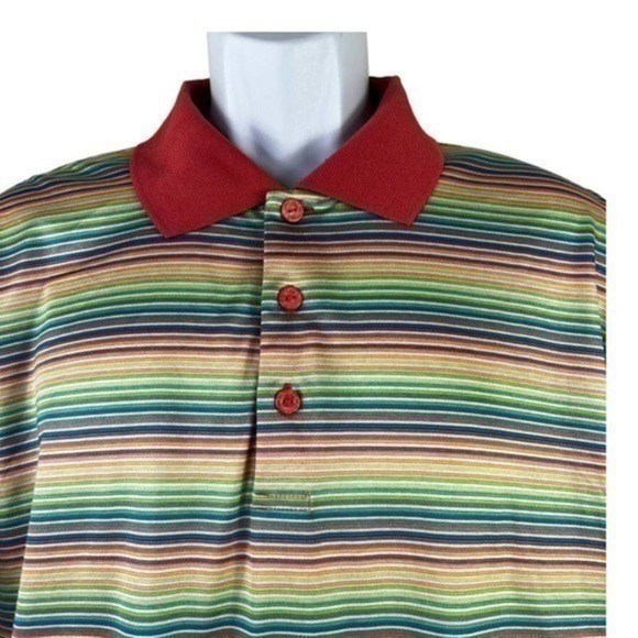 Bugatchi Vomo Men T-shirt Striped Multicolored size L - Picture 10 of 12